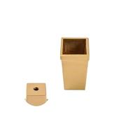 VDSRPSDLQ 4 pezzi di puntali for gambe in ottone conici quadrati for piedini da bar for sedie e tavoli di metà secolo(20-28.5-H53mm)