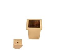 VDSRPSDLQ 4 pezzi di puntali for gambe in ottone conici quadrati for piedini da bar for sedie e tavoli di metà secolo(28-33-H31.5mm)