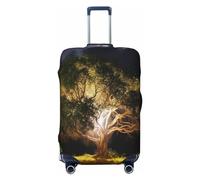 VducK Copertura elastica per bagagli da viaggio, con albero di notte, alla moda, adatta per bagagli da 45,7 a 81,7 cm, Nero , L, Valigia