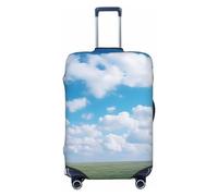 VducK Copertura elastica per bagagli da viaggio, con nuvole bianche, cielo, alla moda, adatta per bagagli da 45,7 a 81,7 cm, Nero , S, Valigia