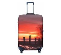 VducK Copertura elastica per bagagli da viaggio, motivo: cielo rosso al mattino, alla moda, adatta per bagagli da 45,7 a 81,7 cm, Nero , M, Valigia