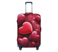 VducK Copertura elastica per bagagli da viaggio, per San Valentino, amore, cuori, alla moda, adatta per bagagli da 45 a 81 cm, Nero , L, Valigia