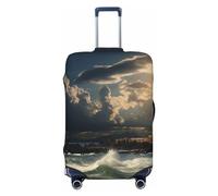 VducK Copertura per bagagli da viaggio Old Lighthouse by The Sea, alla moda, adatta per bagagli da 45,7 a 81,3 cm, Nero , XL, Set Bagagli