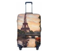 VducK Copertura per bagagli da viaggio Parigi con paesaggi naturali per valigie alla moda per bagagli da 45,7 a 81,3 cm, Nero , XL, Set Bagagli