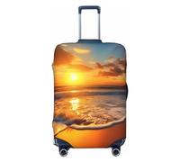 VducK Copertura per bagagli da viaggio Sunset Beach Valigie Coperture per bagagli Moda Valigie Protector Adatto per bagagli da 45,7 a 81,3 cm, Nero , XL, Set Bagagli