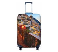 VducK Positano Seaside Sunset - Copertura per valigie da viaggio, alla moda, adatta per bagagli da 45,7 a 81,3 cm, Nero , M, Set Bagagli