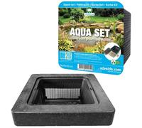 vdvelde․com - Isola galleggiante laghetto 25x25 cm con cestino | Anello per 1-4 piante acquatiche, terriccio e ghiaia inclusi, da ombra ai pesci e appiglio agli insetti