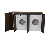 VE.CA - Copri lavatrice - Mobile lavanderia con ante Riga 175 cm - In legno - Mobile lavatrice/asciugatrice - Colore Wenge - Made in Italy