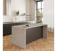 VE.CA - Isola da Cucina Sophia - Colore Antracite - Credenza - Mobile - Ideale per una Cucina Completa e Come Tavolo da Pranzo - Made in Italy (Cemento)