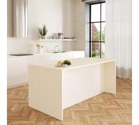 VE.CA - Isola di Cucina Sophia - Bianco Lucido - Credenza e Mobile da Cucina - Ideale per una cucina completa o come tavolo da pranzo - Made in Italy (Meleze Bianco)