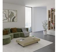 VE.CA - MILTON - Tavolo trasformabile salvaspazio- Meccanismo saliscendi con regolazione dell'altezza - Ideale come tavolino salotto, tavolo da pranzo - Rovere Rock - Made in Italy