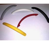 VE.CA.s.r.l. 10 pezzi maniglie per mobili in plastica 5 differenti colorazioni interasse 96 mm incluse viti per il montaggio (GIALLO)