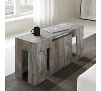 VE.CA.s.r.l. - Panca Allungabile Candy - In Legno Nobilitato - Con Porta Prolunghe - Allungabile Fino a 3 Metri - Arredo Casa, Cucina - Colore: Pino Grigio Jackson - Made in Italy