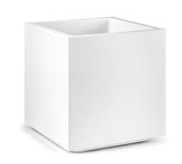 Ve.ca Vaso fioriera QUADRATO CUBO MATHERIA in plastica CON RUOTE 50CM VECA COLORE BIANCO AMDGarden