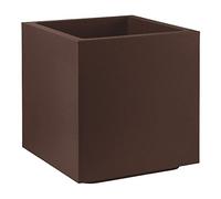 Ve.ca Vaso fioriera QUADRATO CUBO MATHERIA in plastica CON RUOTE 50CM VECA COLORE BRONZO AMDGarden