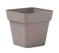 Ve.Ca Veneta Casalinghi VASO QUADRATO FIORIERA QUADRATA plastica forte CON RUOTE 34 CM COLORE ANTRACITE Modello Cleo AMDGarden