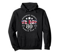 VE Day 2025 VE Day 80 ° Anniversario in Onore della seconda Guerra Mondiale Felpa con Cappuccio