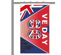 Ve Day 80° bandiera commemorativa - 2025 Europe Ve Day Banner - Strumento di decorazione di colori vivaci per varie , riunioni, celebrazioni e altre occasioni 2025 Victory Day 80th Annive