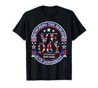VE Day Flag 80° anniversario 2025 V E Day Celebrations Tees Maglietta