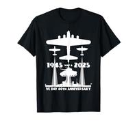 VE Day WW2 80 Anni 80 ° Anniversario USA e Gran Bretagna Planes Maglietta