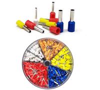 VE400 Set di morsettiere preisolate a tubo, 400 pezzi, capicorda con crimpatura a freddo, rame stagnato Striscia di connessione