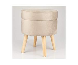 VEA SRL Pouf contenitore Tortora CLOUD, 36x36x43 cm Salotto e camera da letto, Panca contenitore e sgabello poggiapiedi CLOUD (TIA 56219)