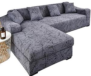 VEAI Copri Divano con Penisola Sinistra Destra Angolare Copridivano Elasticizzato Coperta Divano Universali Sofa Cover 3 4 1 2 Posti Protezione Divano (Color : G, Size : 235-300cm)