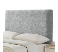 VEAI Copri Testiera Letto Matrimoniale/Singolo, Copritesta Letto Elastico Protezione Copritestiera Stampa Tinta Unita Copri Testiera Letto Matrimoniale/Singolo(Light Grey,140-160cm/55-63in)