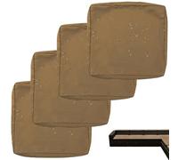 VEAI Copriseduta Divano da Giardino Impermeabile Esterno, 60x60/55x50CM Fodera per Cuscini del Divano Sostitutivi con Cerniera, Coprisedile per Divano Sedili e Mobili in Rattan(Curry,33x65x10cm(4pc))