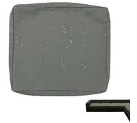 VEAI Copriseduta Divano da Giardino Impermeabile Esterno, 60x60/55x50CM Fodera per Cuscini del Divano Sostitutivi con Cerniera, Coprisedile per Divano Sedili e Mobili in Rattan(Gray,60x55x10cm(1pc))