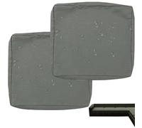 VEAI Copriseduta Divano da Giardino Impermeabile Esterno, 60x60/55x50CM Fodera per Cuscini del Divano Sostitutivi con Cerniera, Coprisedile per Divano Sedili e Mobili in Rattan(Gray,65x65x10cm(2pc))