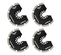 Vearter 4 utensili multifunzione diamantati semicircolari, 76 mm, semicircolari, per piastrelle di ceramica, mattoni cavi, cemento, piastrelle morbide, muratura