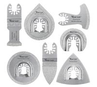 Vearter 7 lame diamantate multiuso universali per la rimozione della grana, lame multiuso a sgancio rapido per piastrelle, mattoni ad aria, cemento, calcestruzzo, muratura