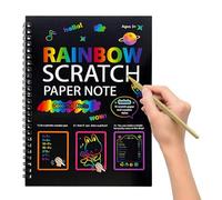 Veasbuu Blocco note da grattare, quaderno da disegno con carta da grattare, per bambini, ragazzi, studenti, aule, casa, viaggi, aereo, asilo, sala giochi, feste, compleanni, Natale
