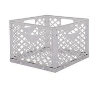 Veasbuu Charcoal Basket, Stainless Steel Smoker Bin, Neutralize Smoker Firebox Crate, Handle Design, (1 pezzo, Grey), ideale per griglie, combinazione e accessori Stove