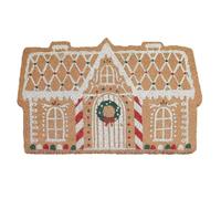 Veasbuu Christmas Front Door Mat - Non-Slip Gingerbread House Doormat for Indoor and Outdoor Use in Bathroom, Kitchen, Living Room, Porch, Entryway, or Residential Floor Decoration During Holidays