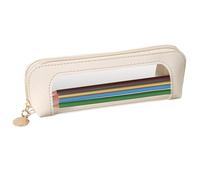 Veasbuu Custodia trasparente per matite, con cerniera, trasparente | grande capacità, borsa per lo stoccaggio, design elegante, trasparente, 7,68 x 1,97 x 2,36 pollici, Greatfor School and Offic