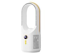 Veasbuu Desk Fan, Bladeless Air, Portable Circulator, 4.92x4.92x12.6 inches 5 Speed Setting, Built-In Night Light for Camping Bedroom Workplace RV Travel Dorm Car Living Room Outdoor Use