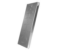 Veasbuu Flame Salmon Holder, Stainless Steel Grill Plank, 20.47x6.3x1.57 Inches 180° Reversible Design, Cedar Wood Base for Outdoor BBQ, Backyard Cooking, Camping, Kitchen, or Party Use