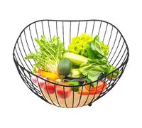 Veasbuu Fruit Basket, Black Wire Fruit Baskets, Multifunctional Kitchen Organizer, Modern Storage Bowl, for Breads, Vegetables, 10,43 x 10,43 x 5,31 pollici