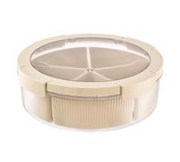 Veasbuu Fruit Tray Veggie Platter, Multi-Purpose Storage Tray with Lid, Sealed Snack Container for Fruits, Nuts, Candy and Small Items, 10.91x3.66 inch