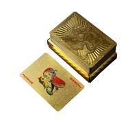 Veasbuu Gold Foil Poker Cards, Waterproof Tabletop Playing Deck, 3,43 x 2,24 pollici, PVC Sturdy Card, Portable Leisure Game Set per festival, feste, gatherings, Home Entertainment