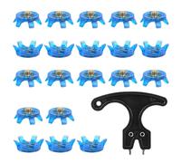 Veasbuu Golf Shoe Spike, 20 Pieces Golf Spikes, 1.1x0.3 Inches Durable Enhanced Grip, Replacement Wrench, Sprinter Nails Sport Accessories for Training Field Trail Road Jumping
