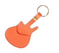 Veasbuu Guitar Pick Holder, Plectrum Keyring Case, 5.28x2.76 Inches Leather Pick Pouch Organizer, Portable Guitarist Accessory, Keychain Holders for Musicians and Music Lovers