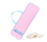 Veasbuu Mahjong - Borsa organizer impermeabile con manico e cerniera, borsa per giochi Mahjong, per viaggi all'aperto, vacanze al chiuso
