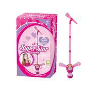 Veasbuu Microfono a base per bambini, macchina per karaoke con colorate, musica portatile e microfono vocale, per le ragazze, a casa, nella sala giochi, in aula, per feste di compleanno