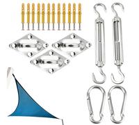 Veasbuu Ombra vela hardware, montaggio all'ombra del sole, kit di montaggio di ricambio per vela, con centro di gravità, fissaggio all'ombra del sole, baldacchino all'aperto per giardino