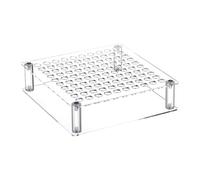 Veasbuu Pencil Brush Holder, 100-Hole Acrylic Display Rack, 7.48x7.48x1.97 Inches Large-Capacity Organizer, Clear Desktop Storage for Paint Brushes, Pens, Living Room, Bedroom, Shelf, Studio