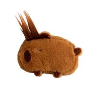 Veasbuu Plush Pencil Organizer - Cute Capybara Storage Box, Medium Size with Zipper Compartments, Soft Plush, Pen Holder, Stationery Supplies for Home Office School Travel, marrone, Siehe Beschreibung