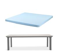 Veasbuu Square Table Cloth, Stretch Fitted Table Cover, Elastic Cocktail Tabletop Protector, Outdoor Camping Dining Accessory, Resistant for Kitchen Use,33,86 x 33,86 x 0,04 pollici